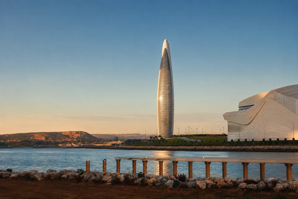 Architecture contemporaine sur les rives du Bouregreg à Rabat
